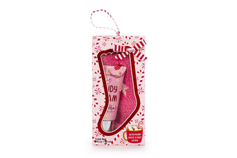Σετ κάλτσες και lotion ποδιών 65ml Tri-Coastal Candy cane