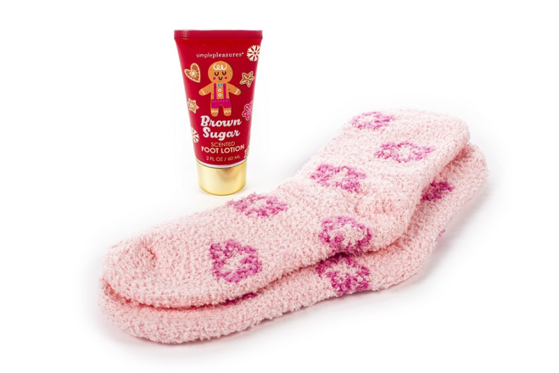 Σετ κάλτσες και lotion ποδιών 65ml Tri-Coastal Candy cane