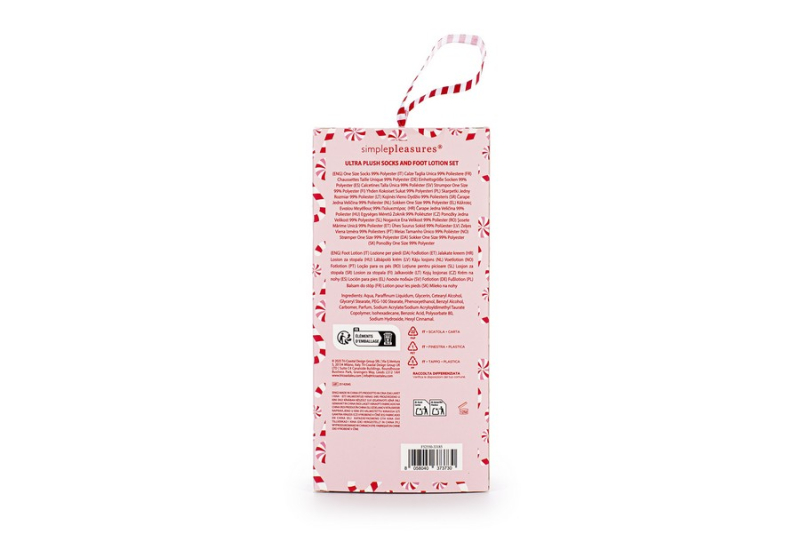 Σετ κάλτσες και lotion ποδιών 65ml Tri-Coastal Candy cane