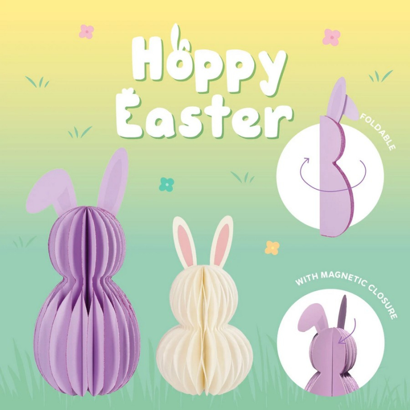 Σετ κουνελάκια Legami χάρτινα αναδιπλούμενα Hoppy Easter 2 τεμ