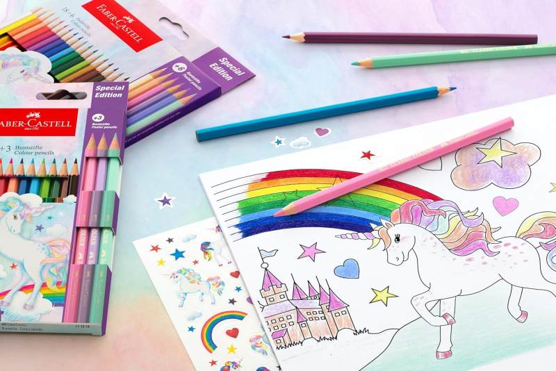 Σετ ξυλομπογιές Faber Castell Unicorn 10+3 Grip/Pastel
