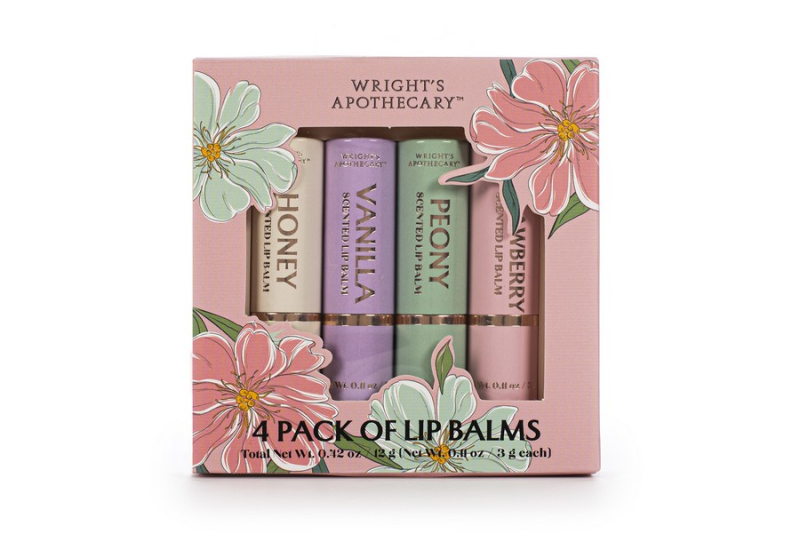 Σετ lip balm Tri-Coastal 4τεμ. x 3g Rose Gold