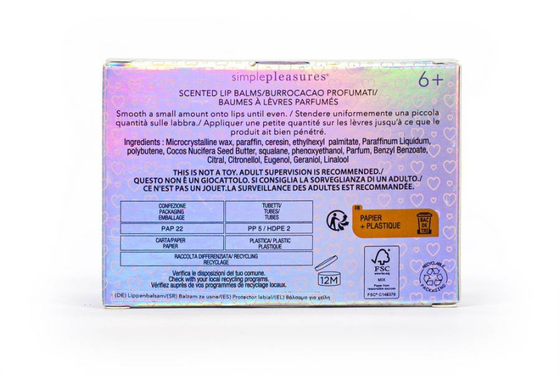 Σετ Lip Balm Tri-Coastal  6x4.2 g Glitter Love