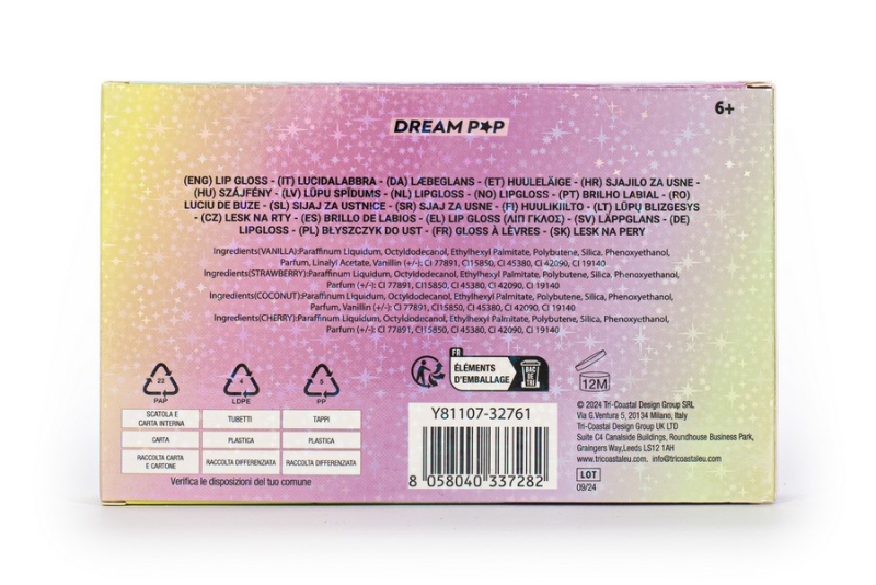 Σετ lip gloss Tri-Coastal 4 τεμ Cat