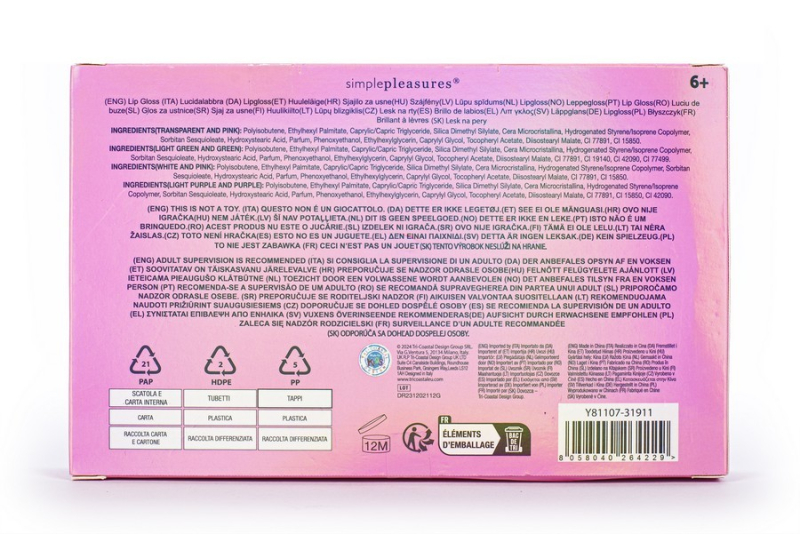 Σετ lip gloss Tri-Coastal 4 τεμ Unicorns