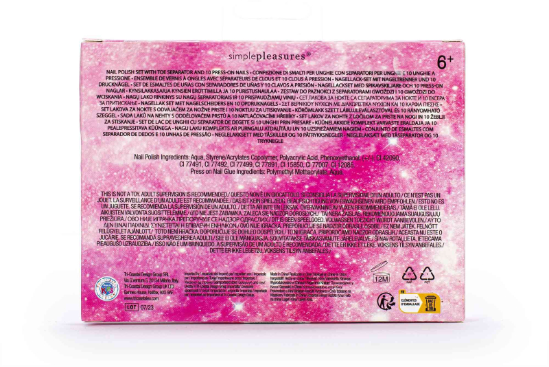 Σετ μανικιούρ Tri-Coastal 4 μανό 10ml, νύχια και αξεσουάρ Cute