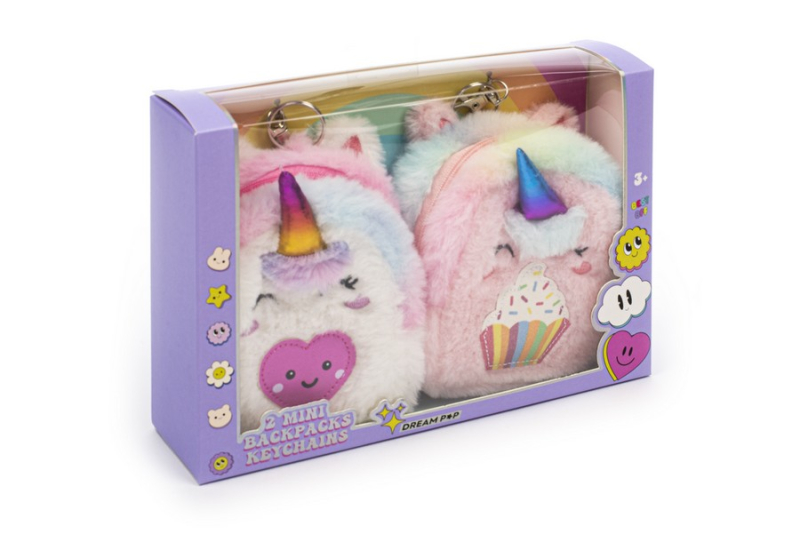 Σετ mini σακίδιο πλάτης μπρελόκ Unicorn 2 τεμ