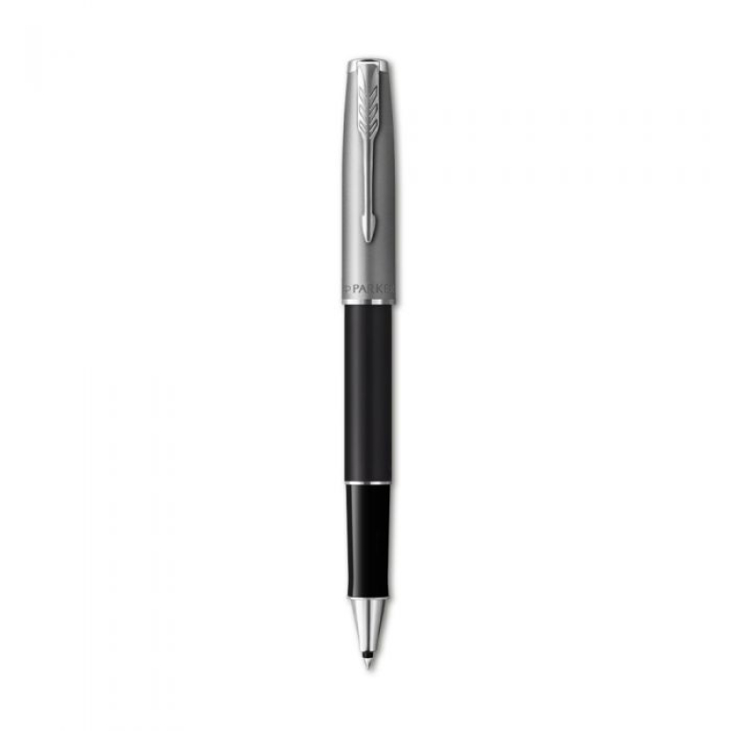Σετ Parker Sonnet Essential Black CT Rollerball με δερμάτινη θήκη