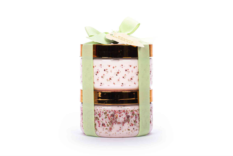 Σετ περιποίησης Tri-Coastal body butter και scrub Rose 2x250ml