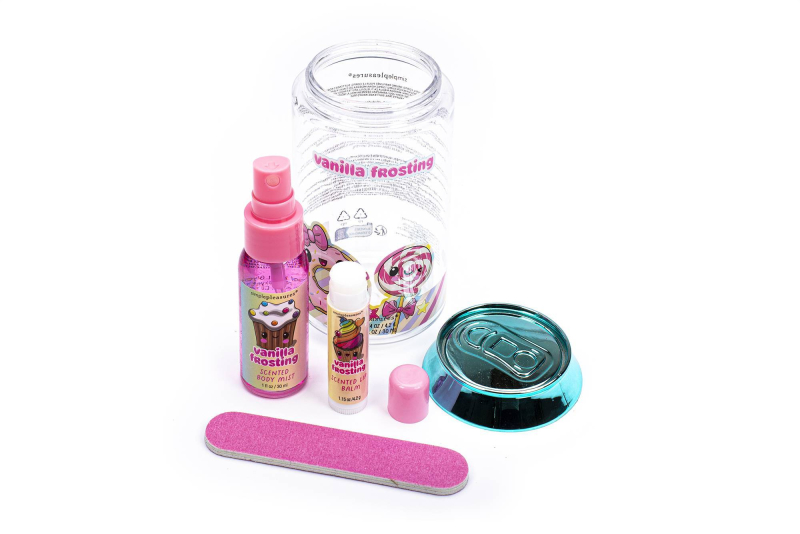 Σετ περιποίησης Tri-Coastal Vanilla Frosting body mist 30ml, λίμα, lip balm