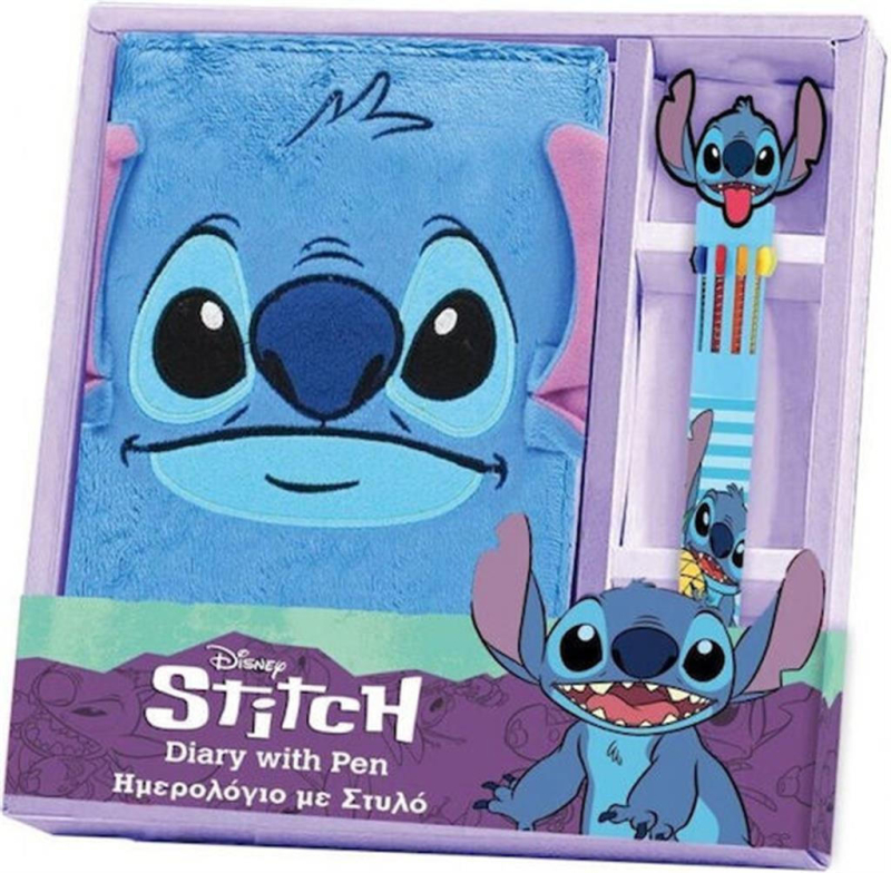 Σετ σημειωματάριο λούτρινο με στυλό Lilo & Stitch