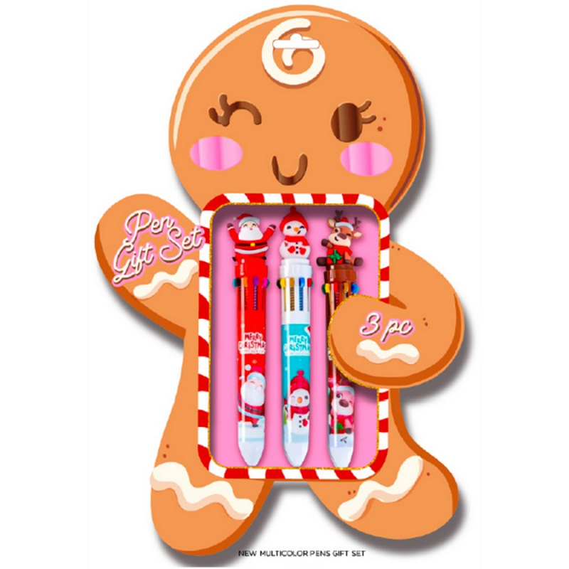 Σετ στυλό Tri-Coastal με 6 χρώματα 3 τεμ Gingerbread Cookie