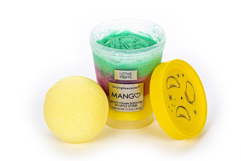 Σετ Tri-Coastal soufle scrub and bath bomb Mango 320g