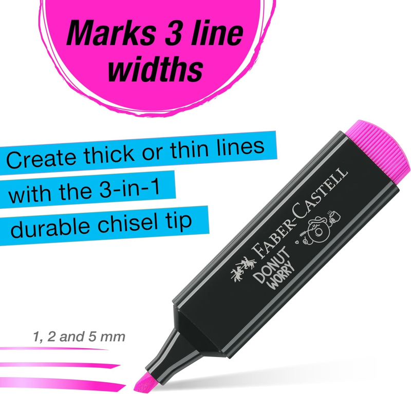 Σετ Υπογραμμιστές Faber Castell Fluo/Pastel Black 8 τεμ