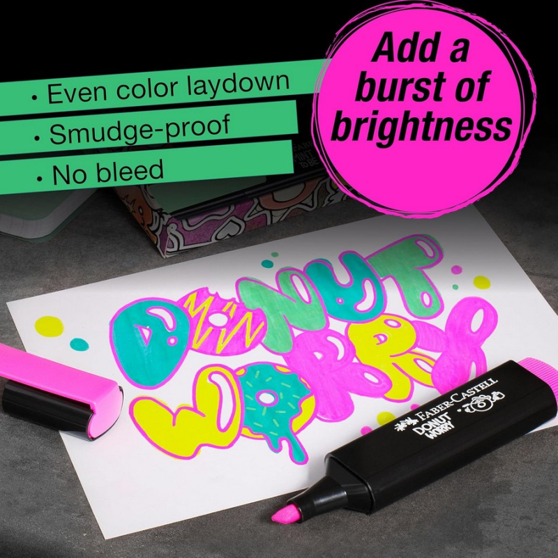 Σετ Υπογραμμιστές Faber Castell Fluo/Pastel Black 8 τεμ