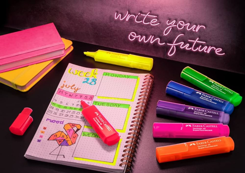 Σετ Υπογραμμιστές Faber Castell Neon TL46 7+1 δώρο