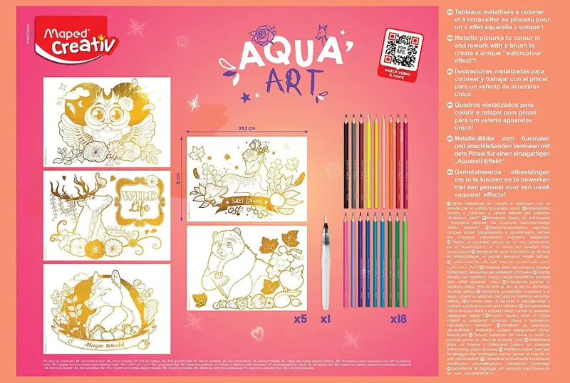 Σετ ζωγραφικής Maped Creative Aqua Art Ζώα του δάσους