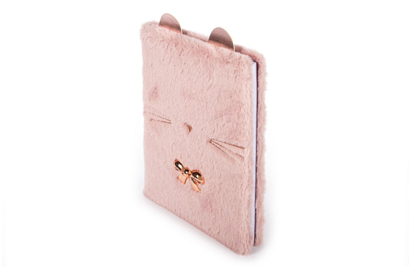 Σημειωματάριο Tri-Coastal fur rose gold ears