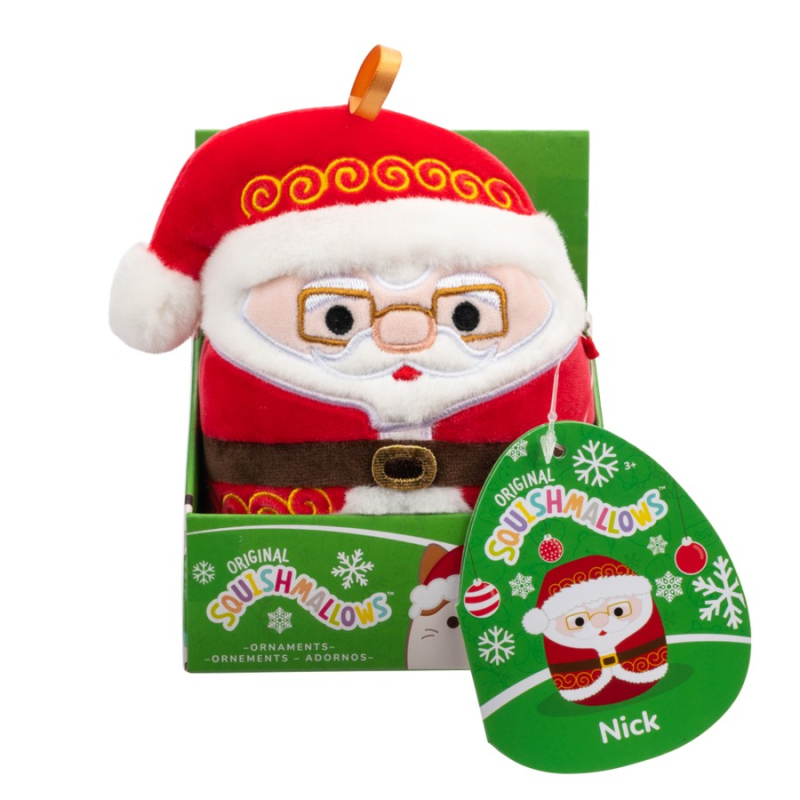 Squishmallows Xmas Στολίδι Nick the Santa With Glasses 10cm
