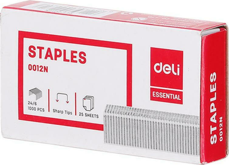 Σύρματα Συρραπτικού Deli Νο 24/6 1000τεμ.