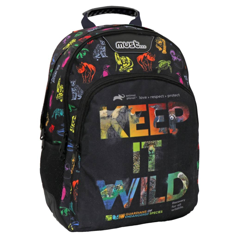 Σχολική τσάντα Must πολυθεσιακή Animal Planet Keep it wild