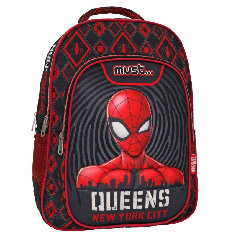 Σχολική τσάντα Must πολυθεσιακή Spiderman Queens New York City 32x18x43 cm