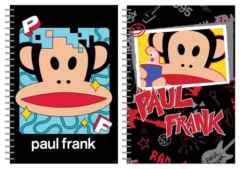 Τετράδιο σπιράλ BMU Paul Frank Digital - Skate  2 θεμάτων 17x25 70φ.
