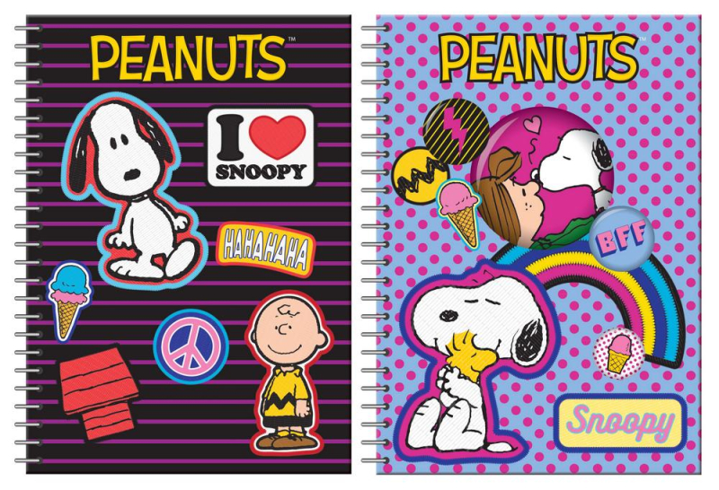 Τετράδιο σπιράλ BMU Peanuts Flair purple - Flair Light Purple 2 θεμάτων A4 70φ.