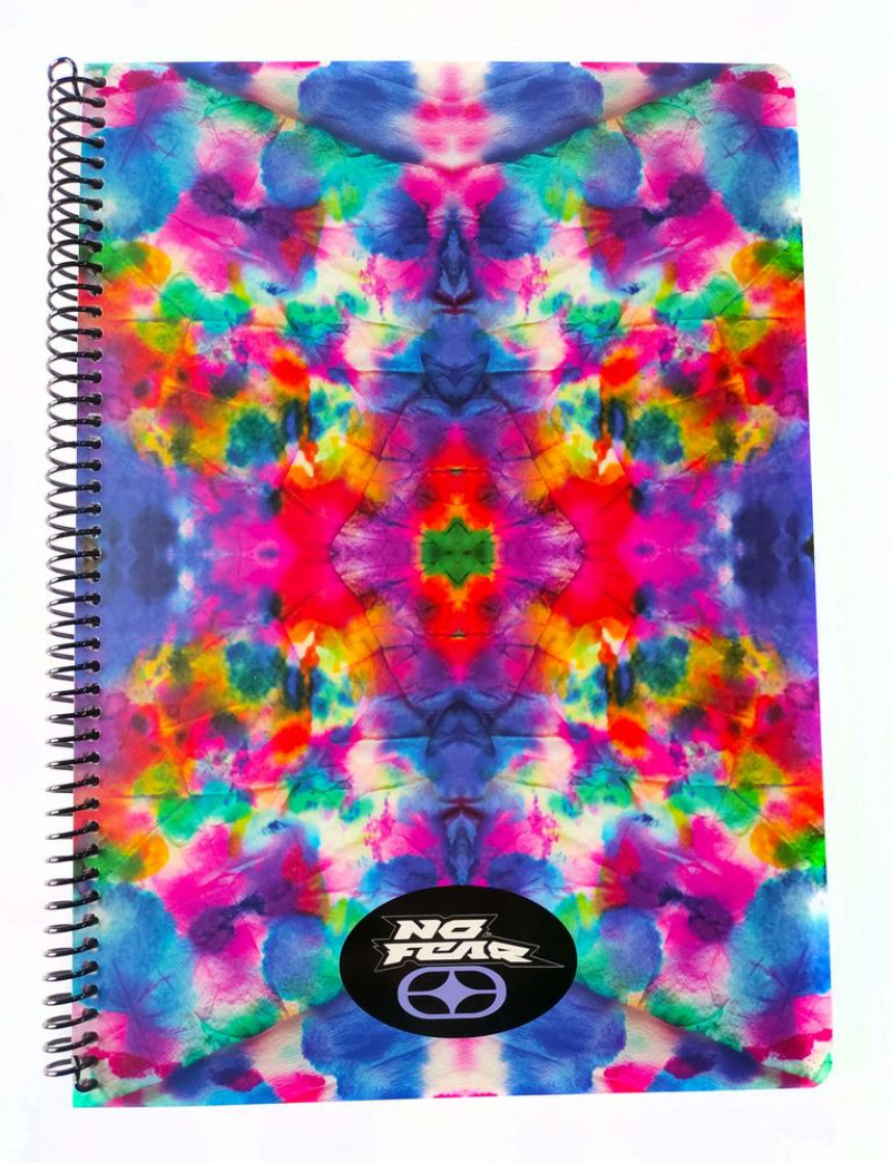 Τετράδιο σπιράλ No Fear Color Tie Dye - Vintage Tie Dye 2 θεμάτων A4 70φ.