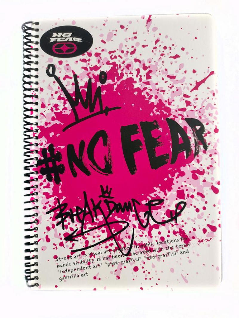 Τετράδιο σπιράλ No Fear Tie Dye - Queen 2 θεμάτων 17x25 70φ.