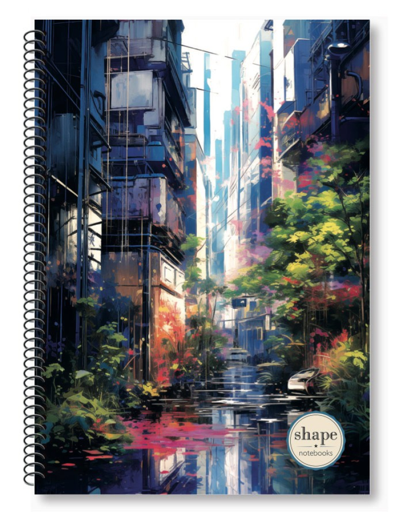 Τετράδιο σπιράλ Shape Cities 3 θεμάτων 17x25