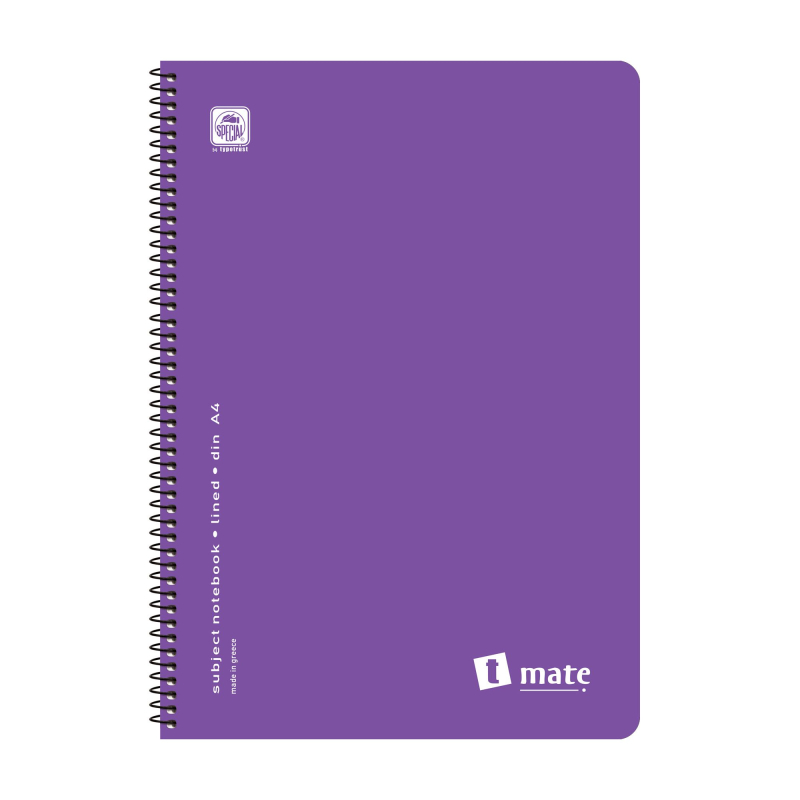 Τετράδιο σπιράλ T-Mate 2 θεμάτων PP A4 4542-22