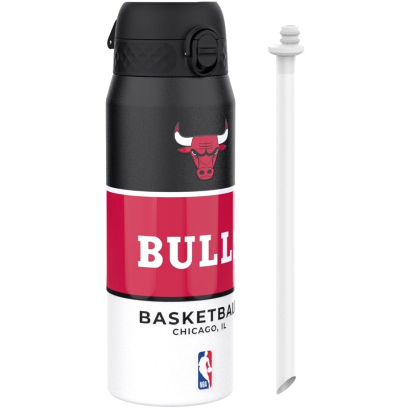 Θερμός μεταλλικός Ion8 με καλαμάκι NBA Chicago Bulls 750ml