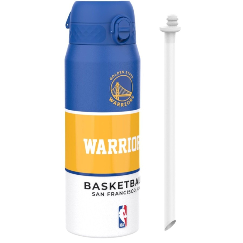 Θερμός μεταλλικός Ion8 με καλαμάκι NBA Golden State Warriors 750ml