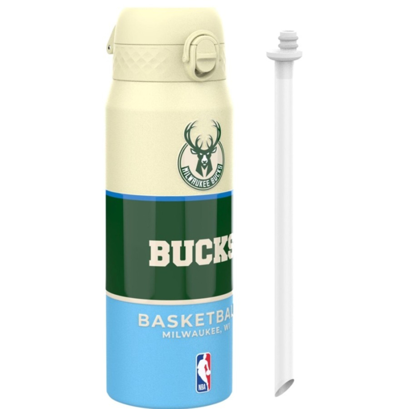 Θερμός μεταλλικός Ion8 με καλαμάκι NBA Milwaukee Bucks II 750ml