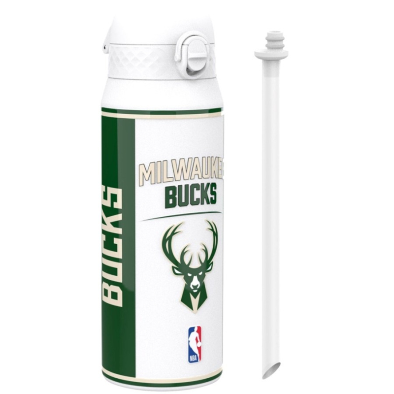 Θερμός μεταλλικός Ion8 με καλαμάκι NBA Milwaukee Bucks 750ml