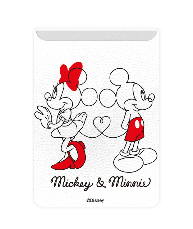 Θήκη καρτών κινητού Mickey & Minnie White