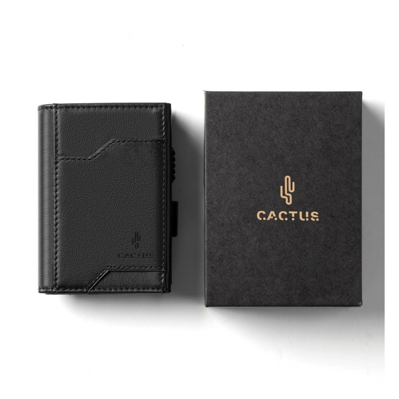 Θήκη καρτών πορτοφόλι Cactus RFID Leather Dark Brown