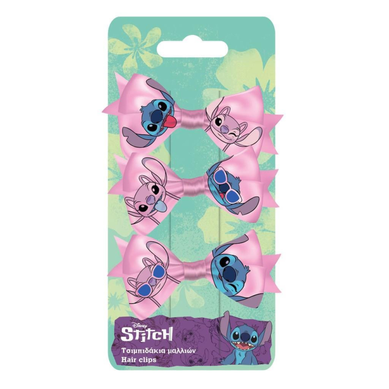 Τσιμπιδάκια μαλλιών Lilo & Stitch 3 τεμ.