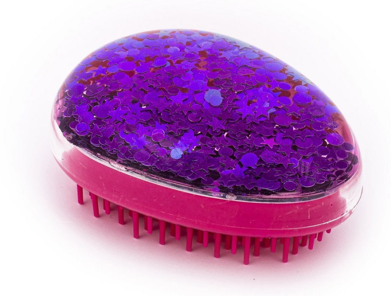 Βούρτσα μαλλιών Tri-Coastal liquid glitter fukscia