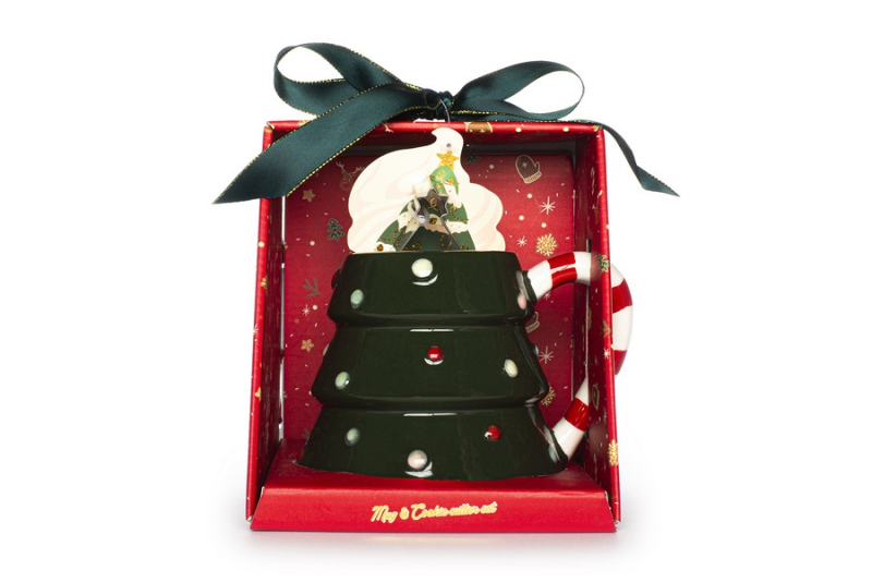 Χριστουγεννιάτικη κούπα κεραμική Tri-Coastal Christmas tree με κουπ πατ