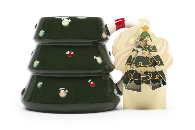 Χριστουγεννιάτικη κούπα κεραμική Tri-Coastal Christmas tree με κουπ πατ