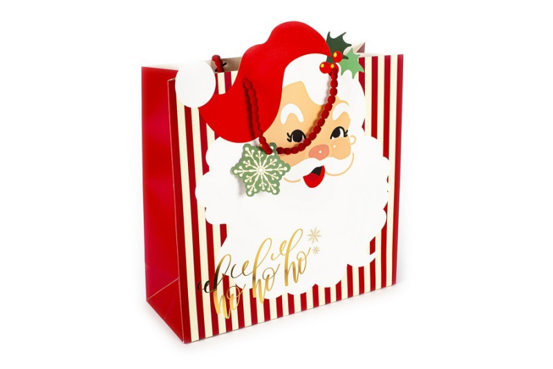 Χριστουγεννιάτικη τσάντα μεγάλη Tri Coastal Santa HoHoHo