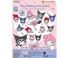 Φιγούρα σε μπάλα 65mm έκπληξη My Melody - Kuromi