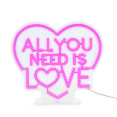 Φωτιστικό Legami Neon effect led lamp All You Need is Lov