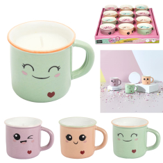 Κερί αρωματικό Kawaii Porcelain cup 3 σχέδια