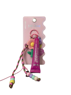 Lip Gloss Tri-Coastal με charm μπρελόκ Strawberry
