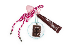 Lip Gloss Tri-Coastal με squishy charm μπρελόκ Cocoa Biscuit
