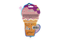 Lip gloss Tri-Coastal μπρελόκ με pom pom και charms Happy