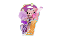 Lip gloss Tri-Coastal μπρελόκ με pom pom και charms Happy